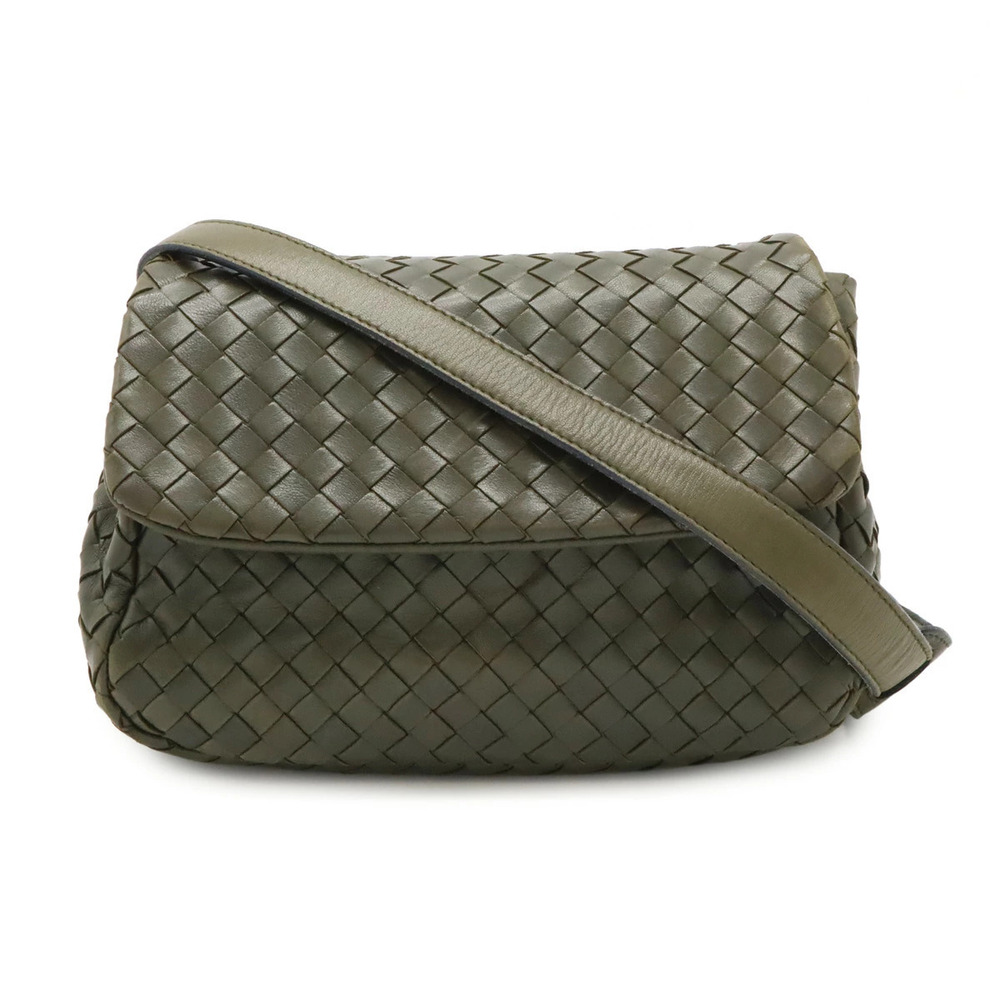 BOTTEGA VENETA Intrecciato Hobo Bag Hobo Leather Khaki Green